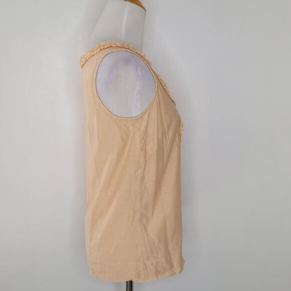 J. Crew Silk Ruffle Swirl Tank Blouse Pink Blouse Summer Girly Women 0 - Picture 2 of 13